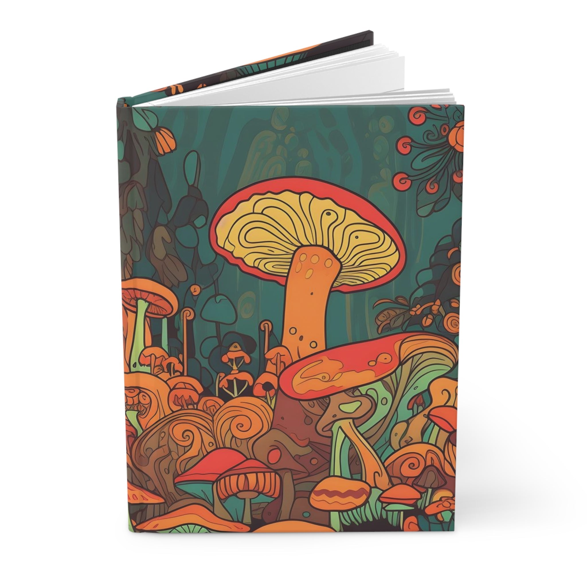 Mushroom Journal Hardcover Matte Notebook (Gratitude / Manifesting / Affirmation) - FNKY ROOSTER DESIGNS
