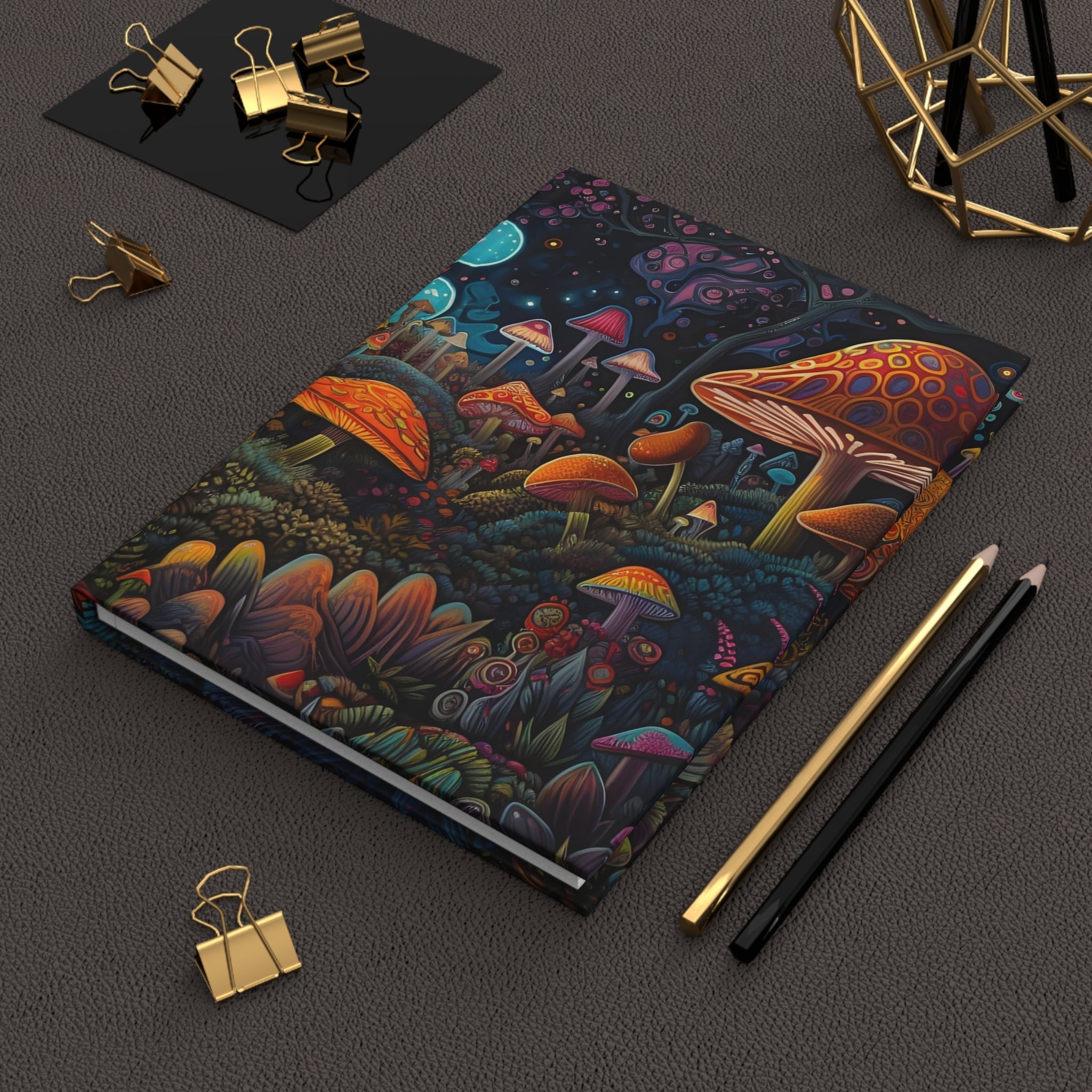 Mushroom Journey Hardcover Journal Matte (Gratitude / Manifesting / Affirmation) - FNKY ROOSTER DESIGNS