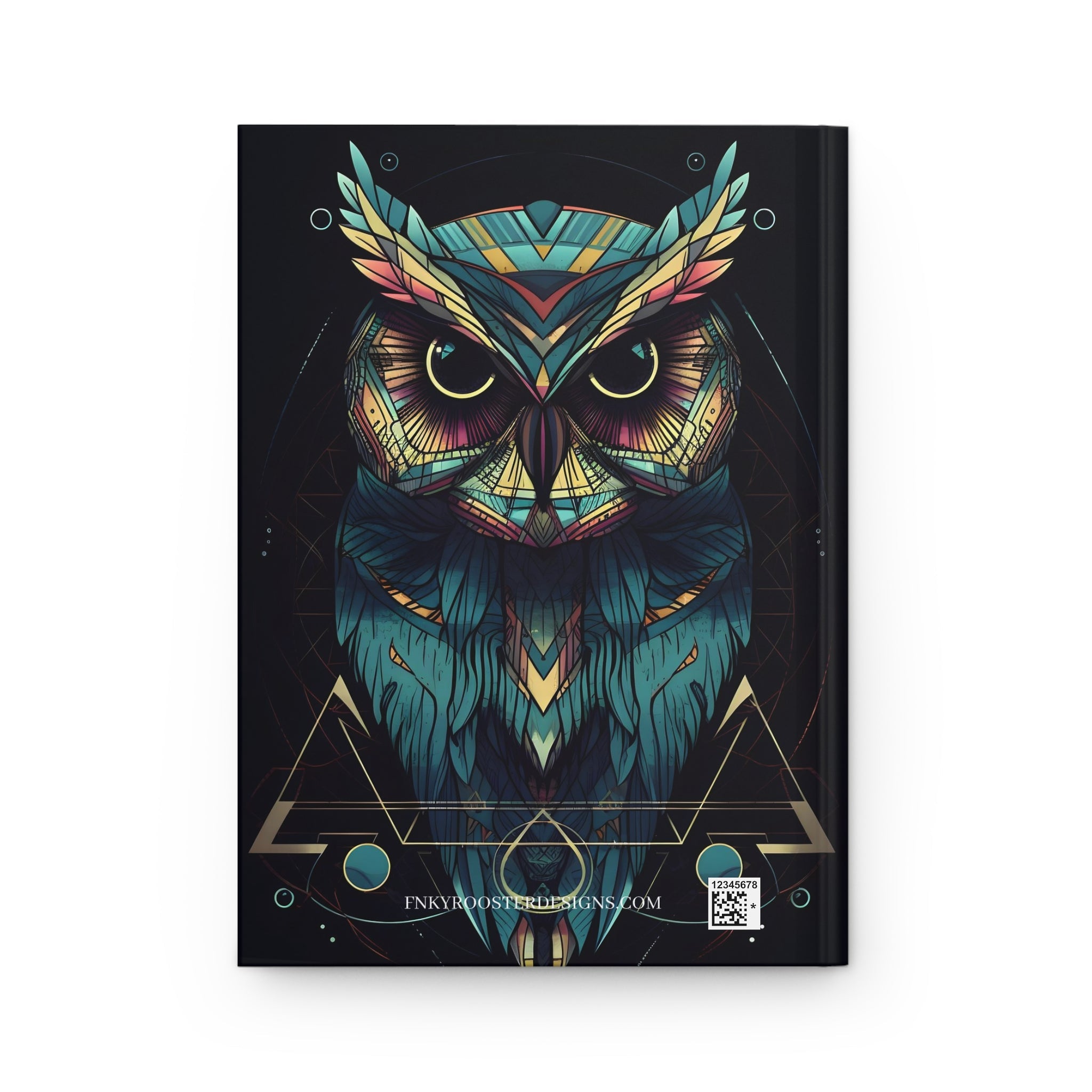 OWL Hardcover Journal Sacred Geometric (Back to School / Gratitude / Manifesting Journal) - FNKY ROOSTER DESIGNS
