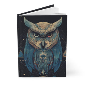 OWL Hardcover Journal Sacred Geometric (Back to School / Gratitude / Manifesting Journal) - FNKY ROOSTER DESIGNS