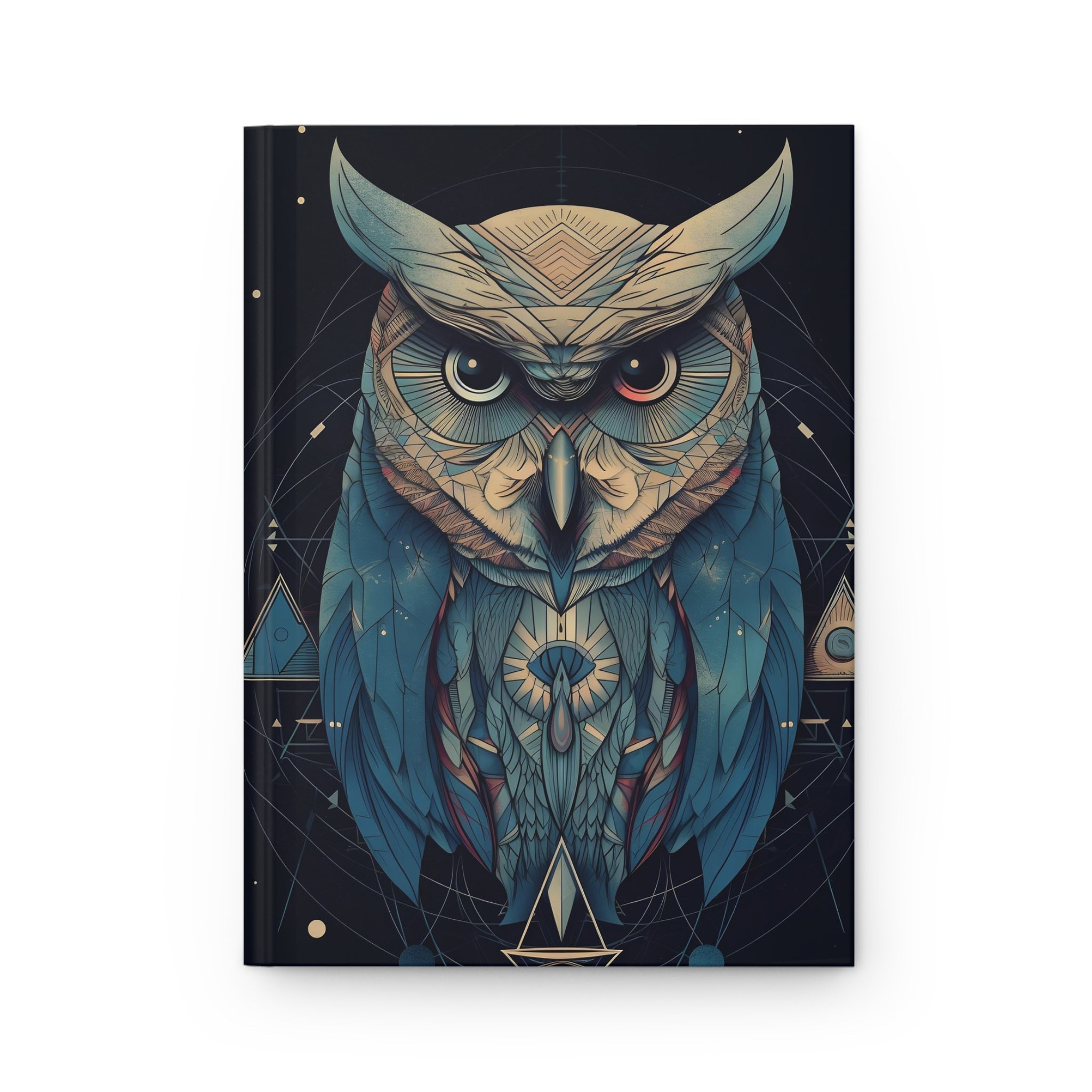 OWL Hardcover Journal Sacred Geometric (Back to School / Gratitude / Manifesting Journal) - FNKY ROOSTER DESIGNS