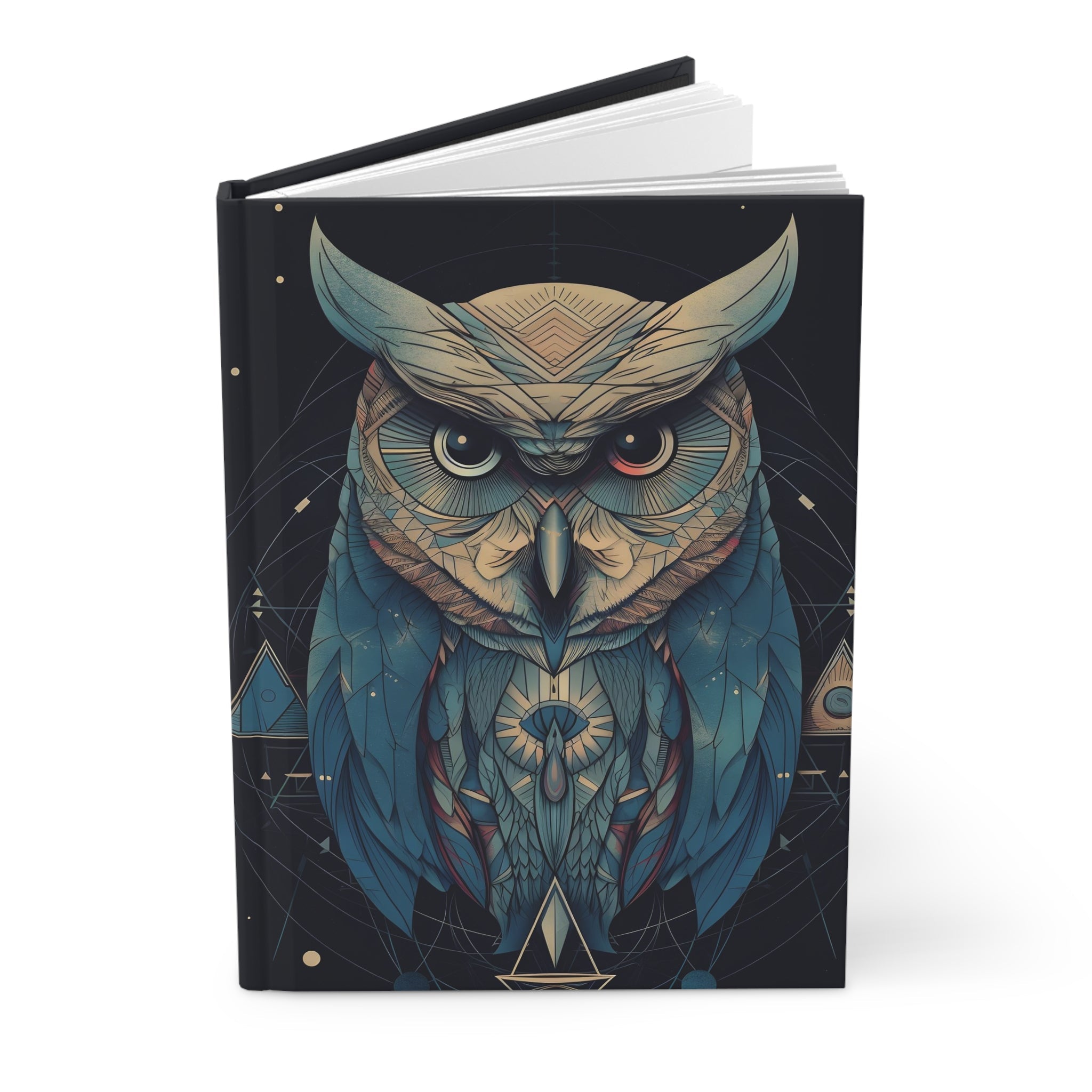 OWL Hardcover Journal Sacred Geometric (Back to School / Gratitude / Manifesting Journal) - FNKY ROOSTER DESIGNS