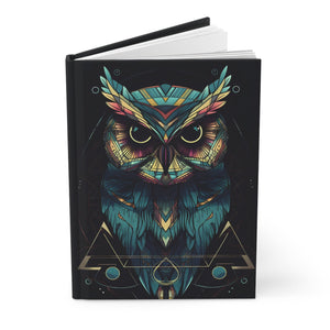 OWL Hardcover Journal Sacred Geometric (Back to School / Gratitude / Manifesting Journal) - FNKY ROOSTER DESIGNS