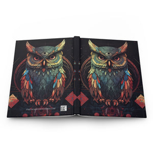 OWL Hardcover Journal Sacred Geometric (Back to School / Gratitude / Manifesting Journal) - FNKY ROOSTER DESIGNS
