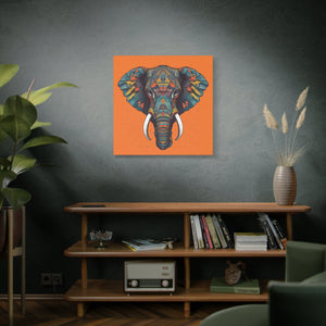 Premium 1.25" Canvas Tribal Elephant Canvas Wall Art Print Home Decor, Edgy Art, Art of Africa - FNKY ROOSTER DESIGNS