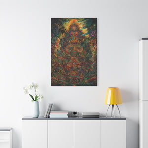 Premium Ayahuasca Plant Medicine Peruvian Art Inspired Sacred Vision Canvas Print - Spiritual Wall Art Canvas Stretched, 1.25'' - FNKY ROOSTER DESIGNS