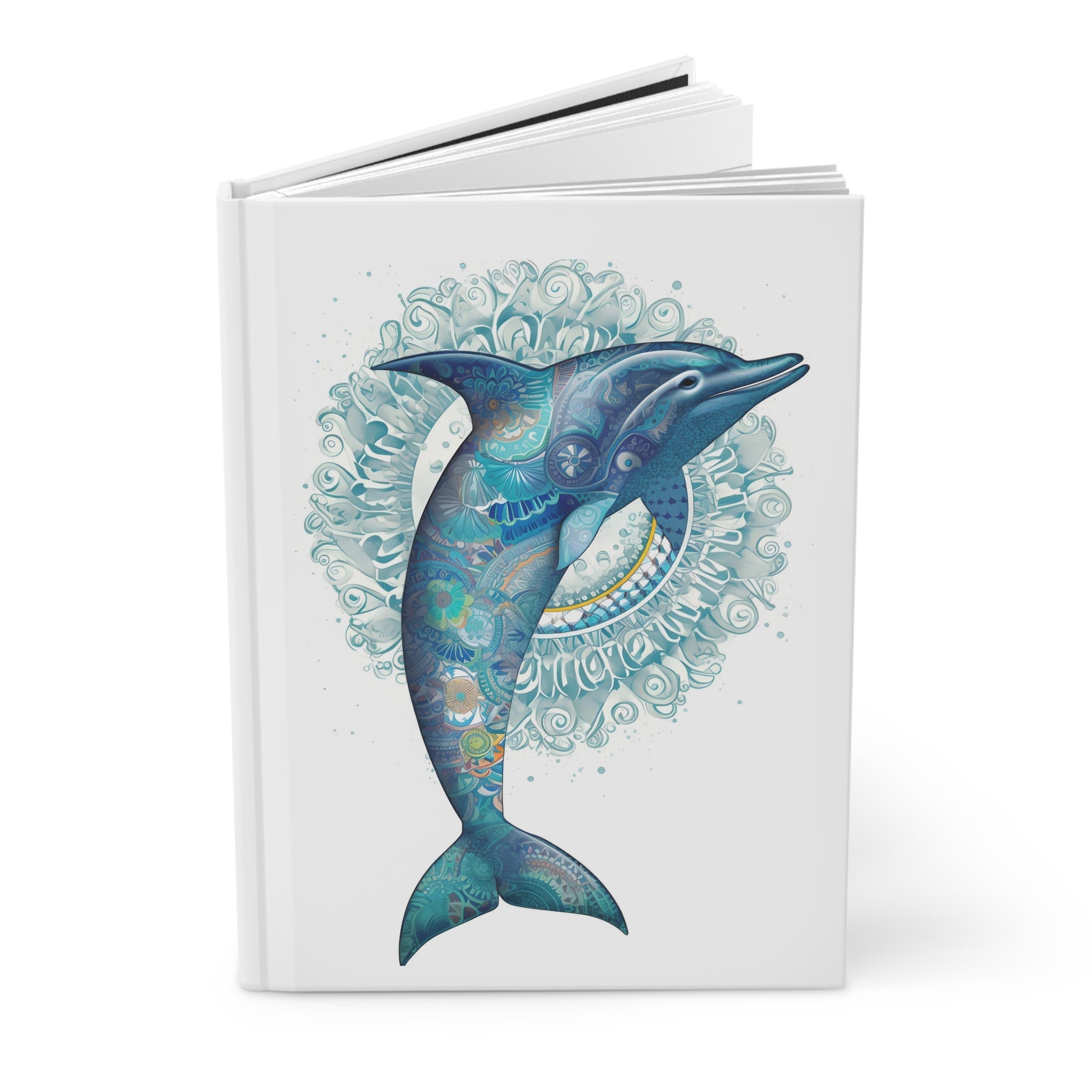 Sacred Dolphin Hardcover Journal (Back to School / Gratitude / Manifesting Journal) - FNKY ROOSTER DESIGNS