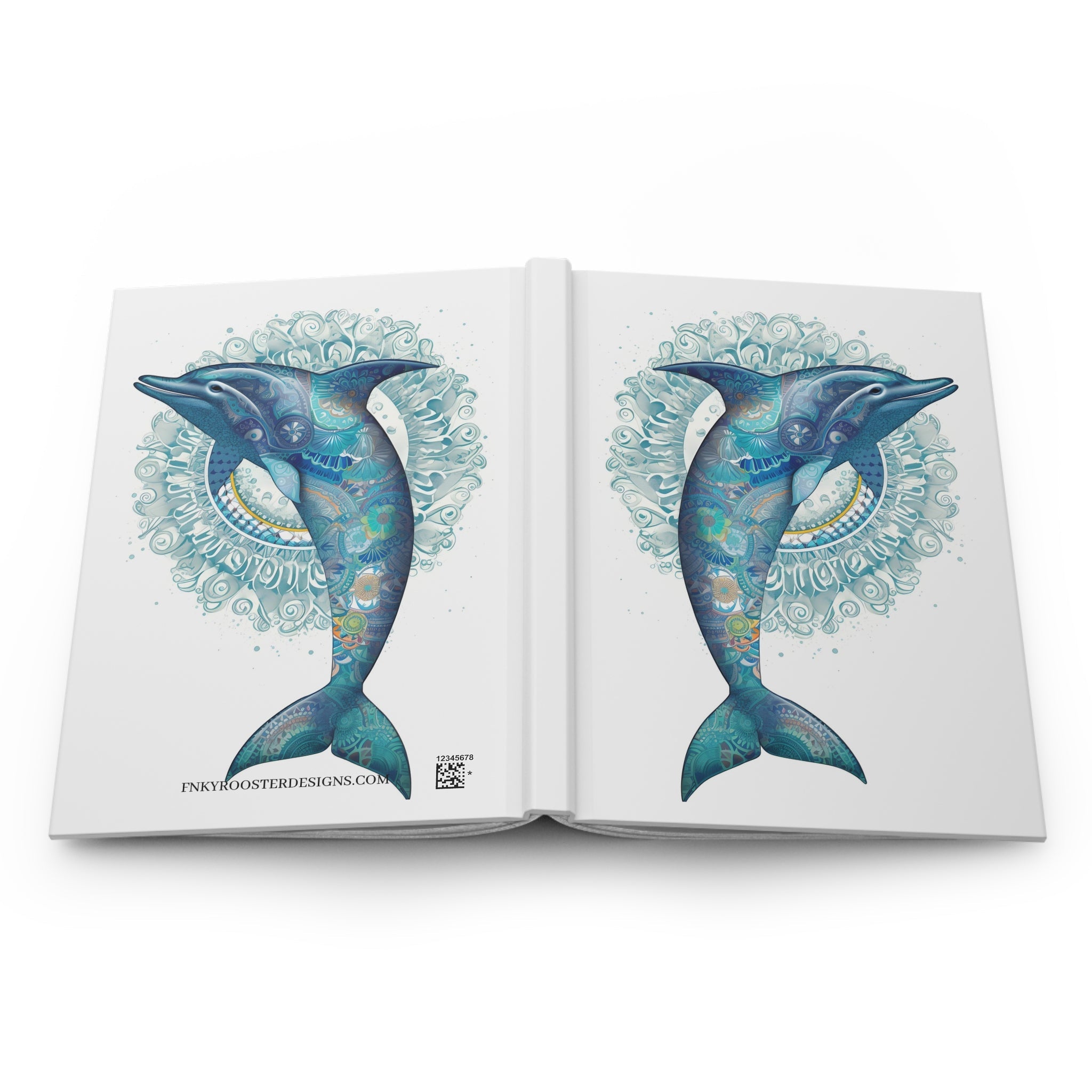 Sacred Dolphin Hardcover Journal (Back to School / Gratitude / Manifesting Journal) - FNKY ROOSTER DESIGNS