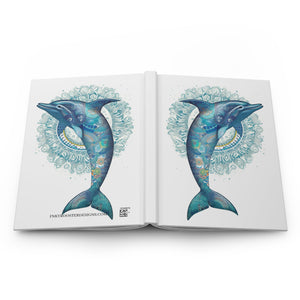 Sacred Dolphin Hardcover Journal (Back to School / Gratitude / Manifesting Journal) - FNKY ROOSTER DESIGNS