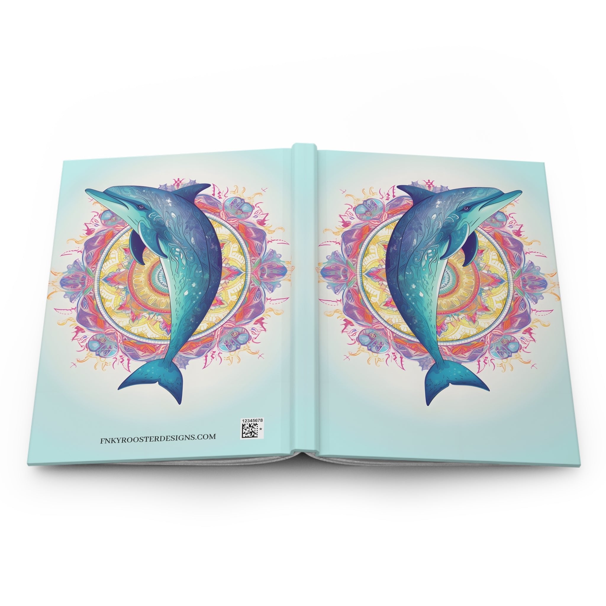 Sacred Dolphin Hardcover Journal (Back to School / Gratitude / Manifesting Journal) - FNKY ROOSTER DESIGNS