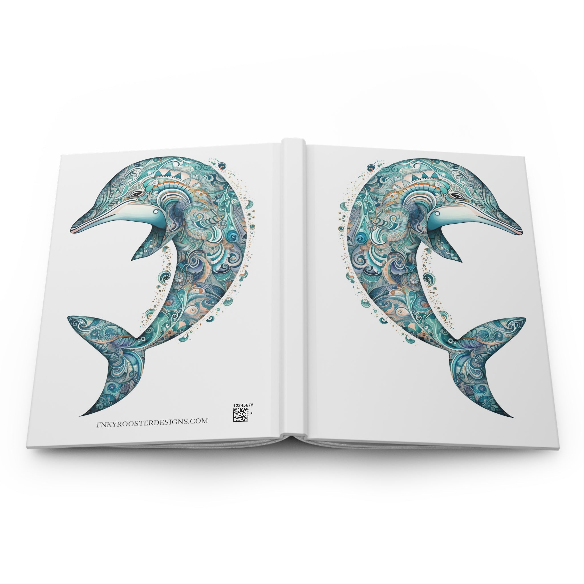Sacred Dolphin Hardcover Journal (Back to School / Gratitude / Manifesting Journal) - FNKY ROOSTER DESIGNS