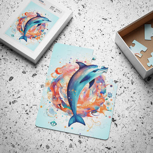 Sacred Dolphin Kids' Puzzle, 30 - Piece - FNKY ROOSTER DESIGNS