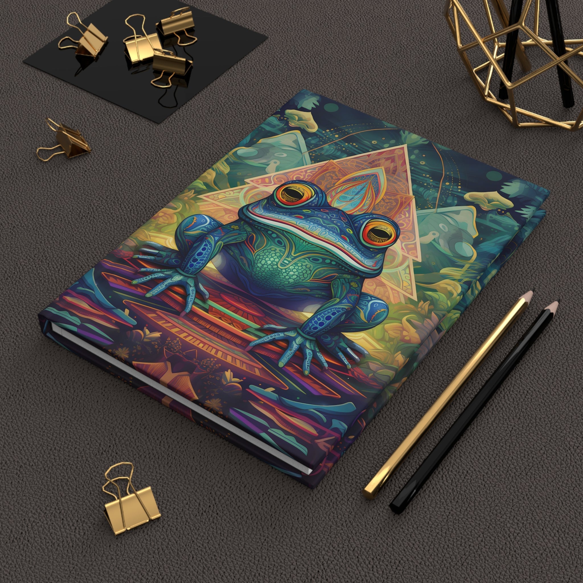 Sacred Frog Hardcover Matte Journal - FNKY ROOSTER DESIGNS