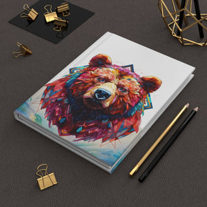 Sacred Geometric Bear Hardcover Journal (Back to School / Gratitude Journal / Manifesting Journal) - FNKY ROOSTER DESIGNS