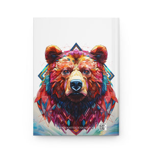 Sacred Geometric Bear Hardcover Journal (Back to School / Gratitude Journal / Manifesting Journal) - FNKY ROOSTER DESIGNS