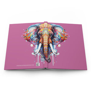 Sacred Geometric Elephant Hardcover Pink Journal (Back to School / Gratitude / Manifesting Journal) - FNKY ROOSTER DESIGNS