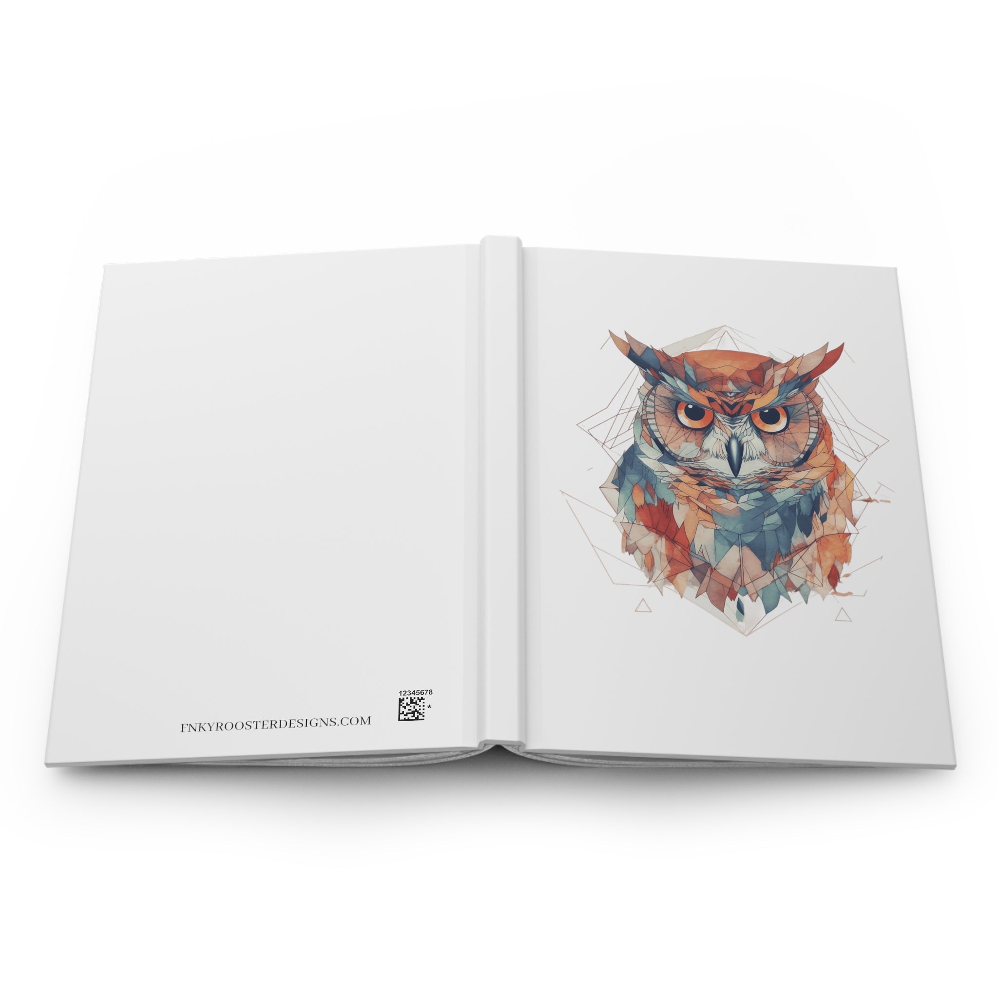 Sacred Geometric OWL Hardcover Journal (Back to School / Gratitude / Manifesting Journal) - FNKY ROOSTER DESIGNS
