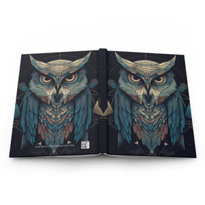 Sacred Geometric OWL Hardcover Journal (Back to School / Gratitude / Manifesting Journal) - FNKY ROOSTER DESIGNS