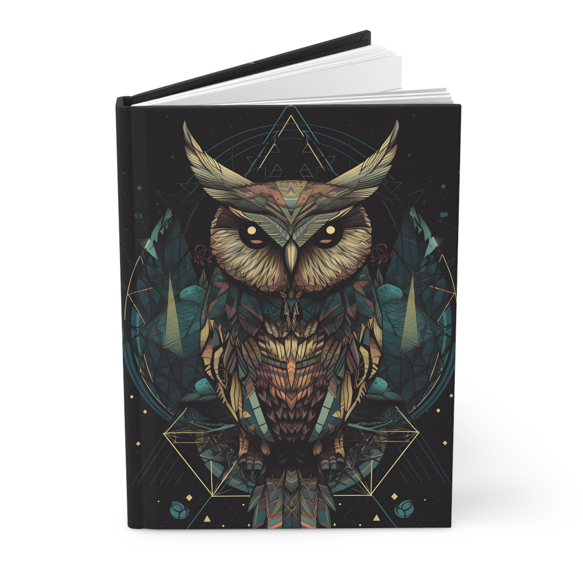 Sacred Geometric OWL Hardcover Journal (Back to School / Gratitude / Manifesting Journal) - FNKY ROOSTER DESIGNS