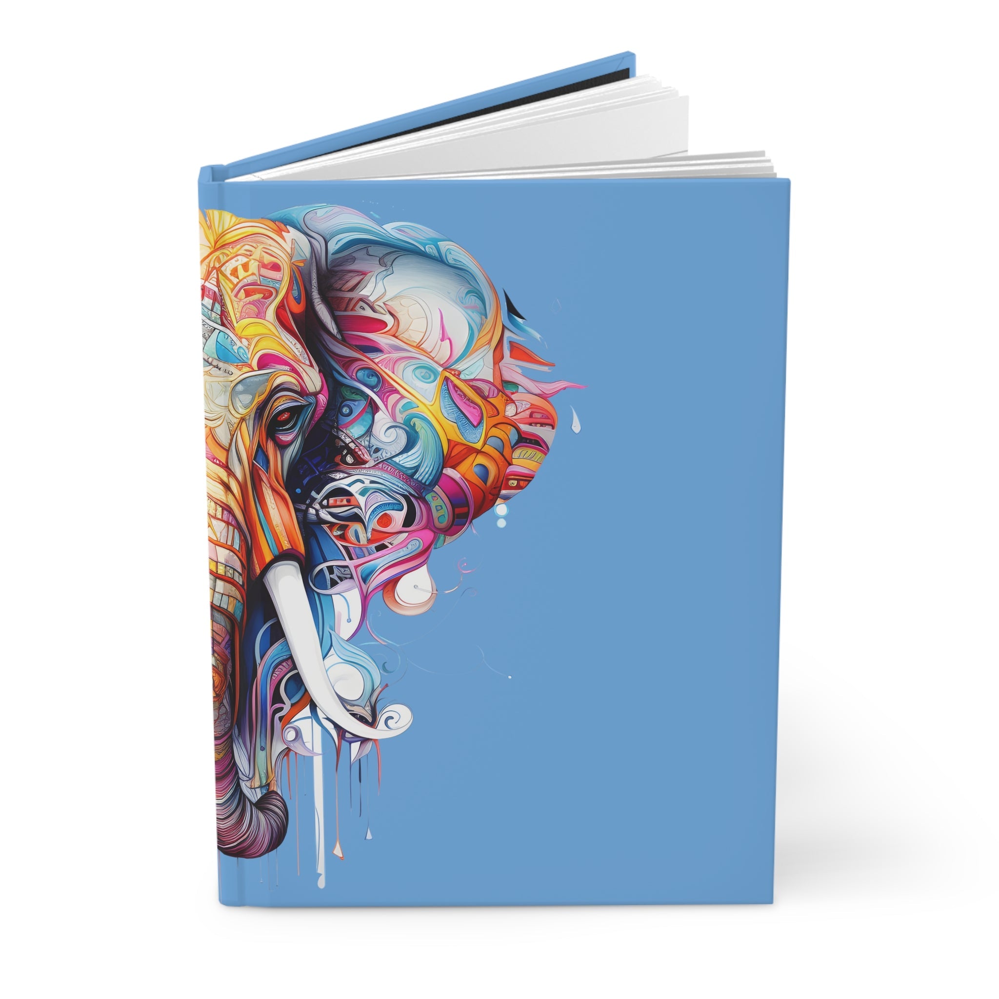 Sacred Holi Elephant Hardcover Blue Journal (Back to School / Gratitude / Manifesting Journal) - FNKY ROOSTER DESIGNS