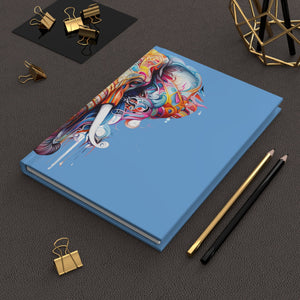 Sacred Holi Elephant Hardcover Blue Journal (Back to School / Gratitude / Manifesting Journal) - FNKY ROOSTER DESIGNS