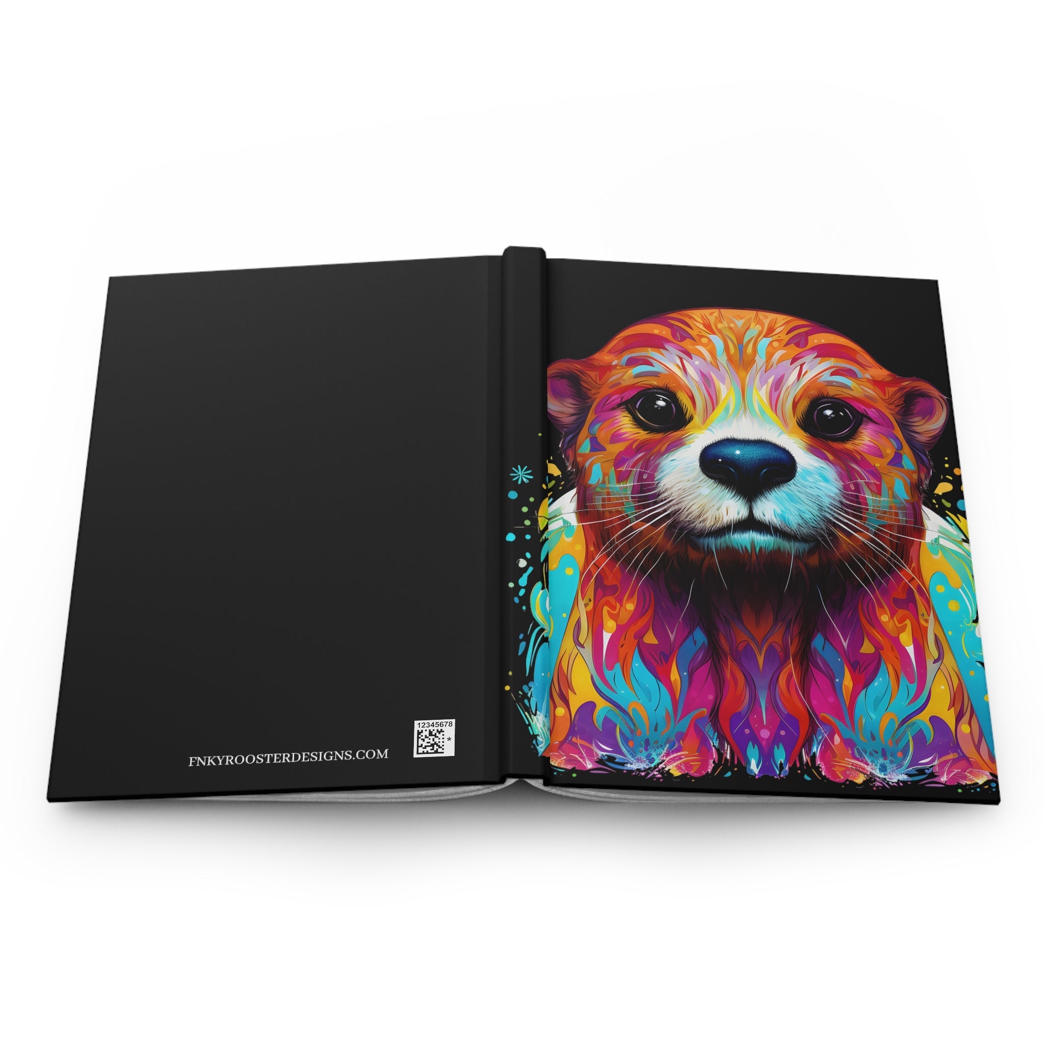 Sacred Otter Black Hardcover Journal (Back to School / Gratitude / Manifesting Journal) - FNKY ROOSTER DESIGNS