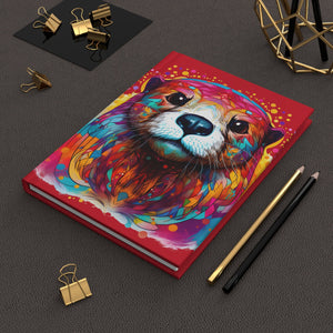 Sacred Otter Dark Red Hardcover Journal (Back to School / Gratitude / Manifesting Journal) - FNKY ROOSTER DESIGNS