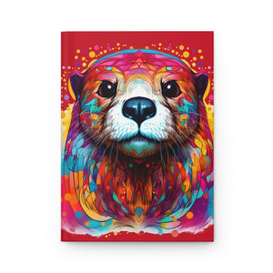 Sacred Otter Dark Red Hardcover Journal (Back to School / Gratitude / Manifesting Journal) - FNKY ROOSTER DESIGNS