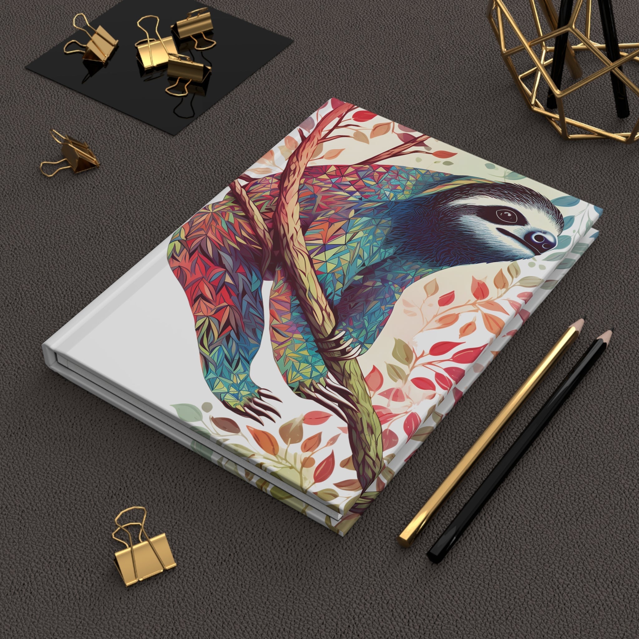 Sacred Sloth Hardcover Journal (Back to School / Gratitude / Manifesting Journal) - FNKY ROOSTER DESIGNS
