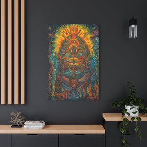 Sacred Vision Canvas Print Peruvian Art Inspired - Spiritual Wall Art Canvas Stretched, 1.25'' (Series 2) - FNKY ROOSTER DESIGNS