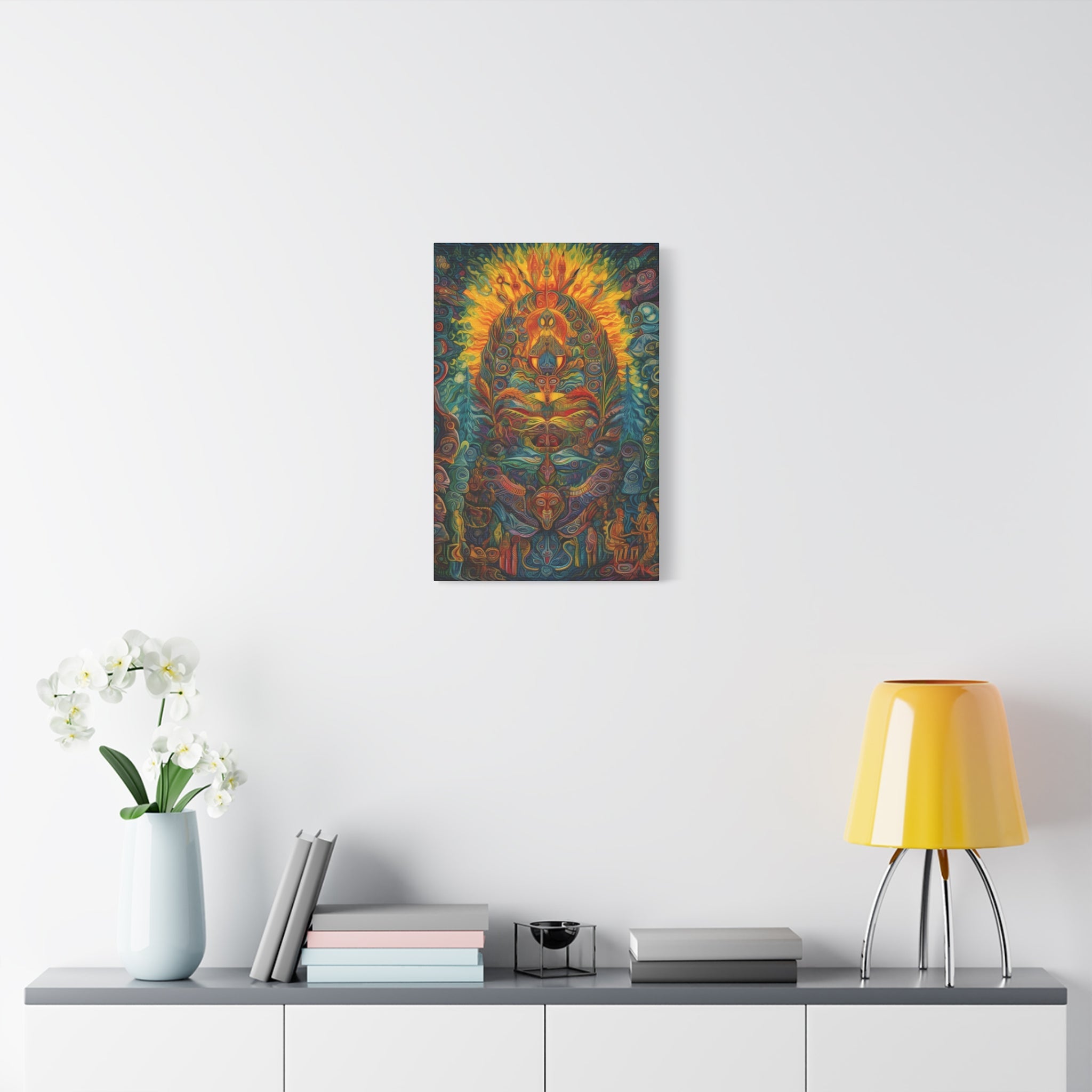 Sacred Vision Canvas Print Peruvian Art Inspired - Spiritual Wall Art Canvas Stretched, 1.25'' (Series 2) - FNKY ROOSTER DESIGNS