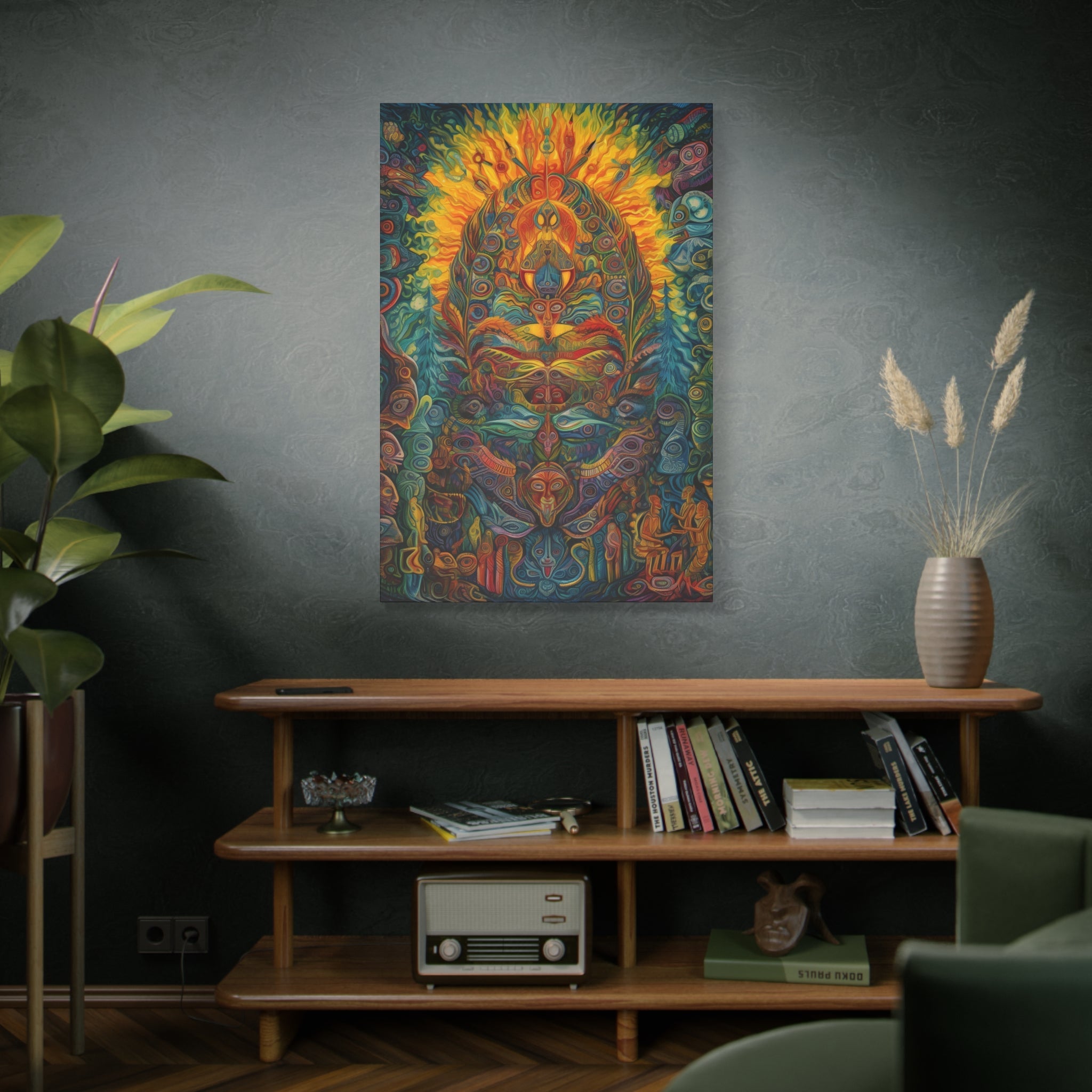Sacred Vision Canvas Print Peruvian Art Inspired - Spiritual Wall Art Canvas Stretched, 1.25'' (Series 2) - FNKY ROOSTER DESIGNS