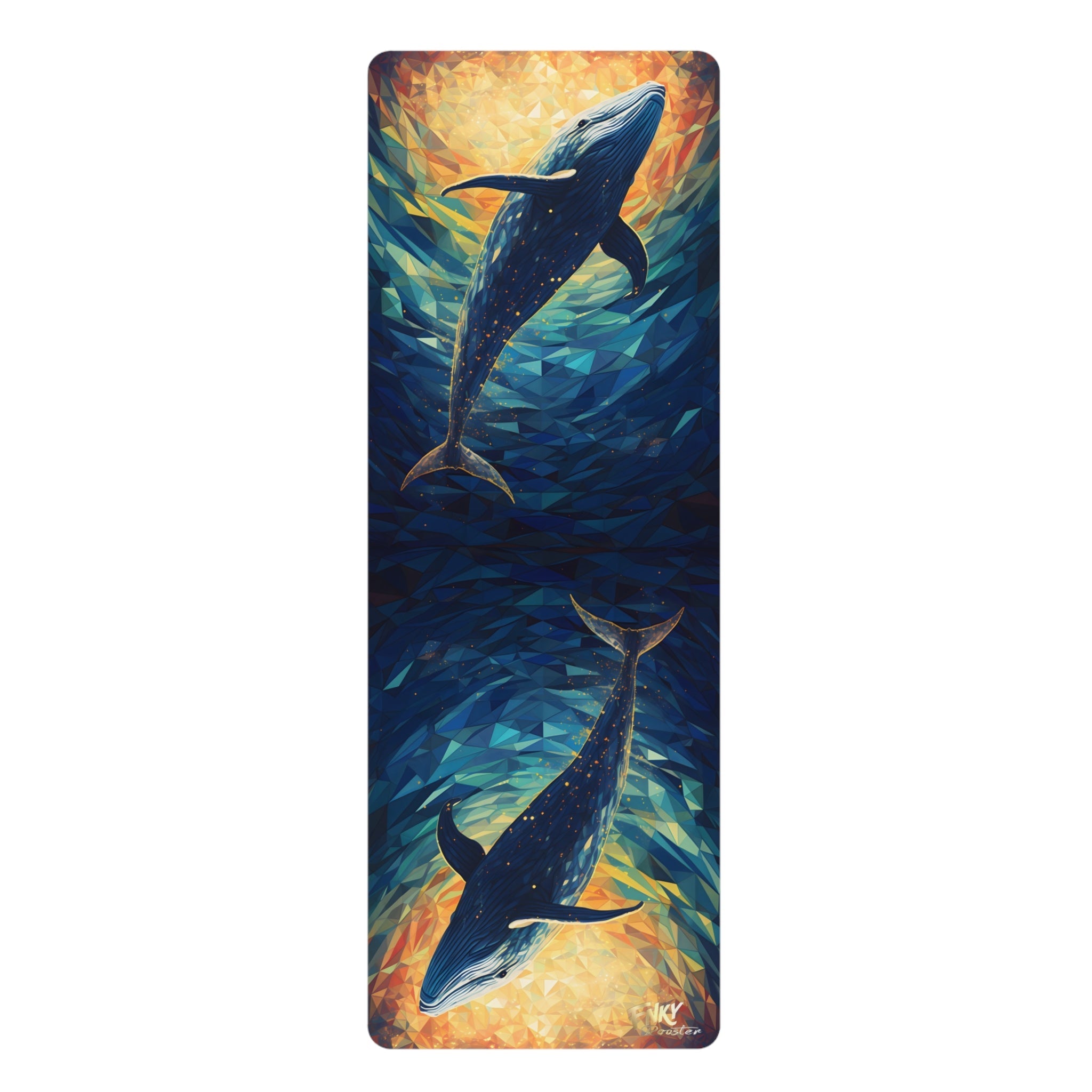 Sacred Whale Rubber Yoga Mat Perfect for Vinyasa, Ashtanga, Pilates & Home Workouts - FNKY ROOSTER DESIGNS