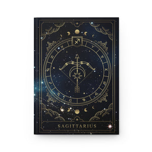 Sagittarius Horoscope Zodiac Matte Hardcover Journal – Rule Lined Pages for the Adventurous Sagittarius - FNKY ROOSTER DESIGNS