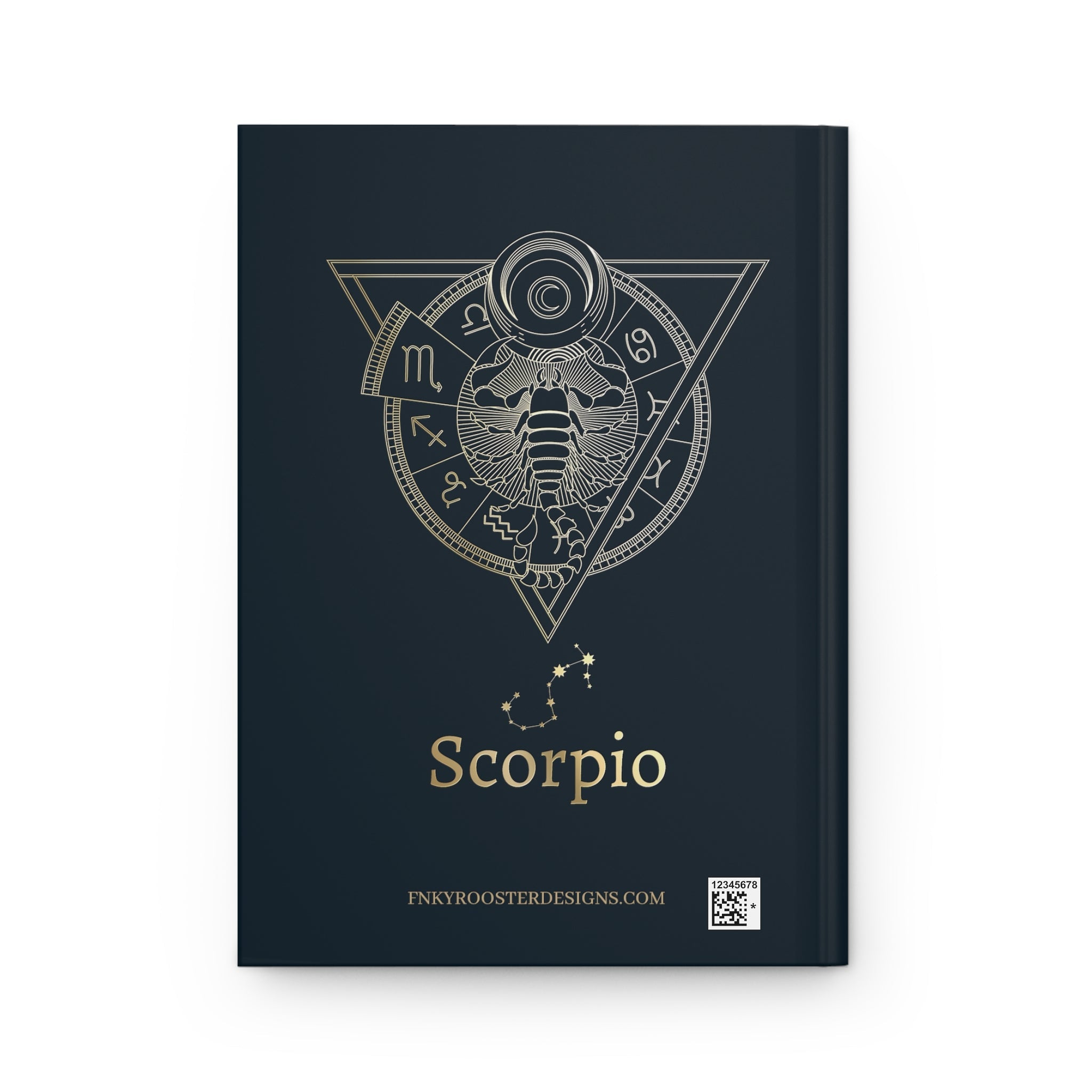 Scorpio Horoscope Zodiac Matte Hardcover Journal Rule Lined Pages for the Enigmatic Scorpio - FNKY ROOSTER DESIGNS