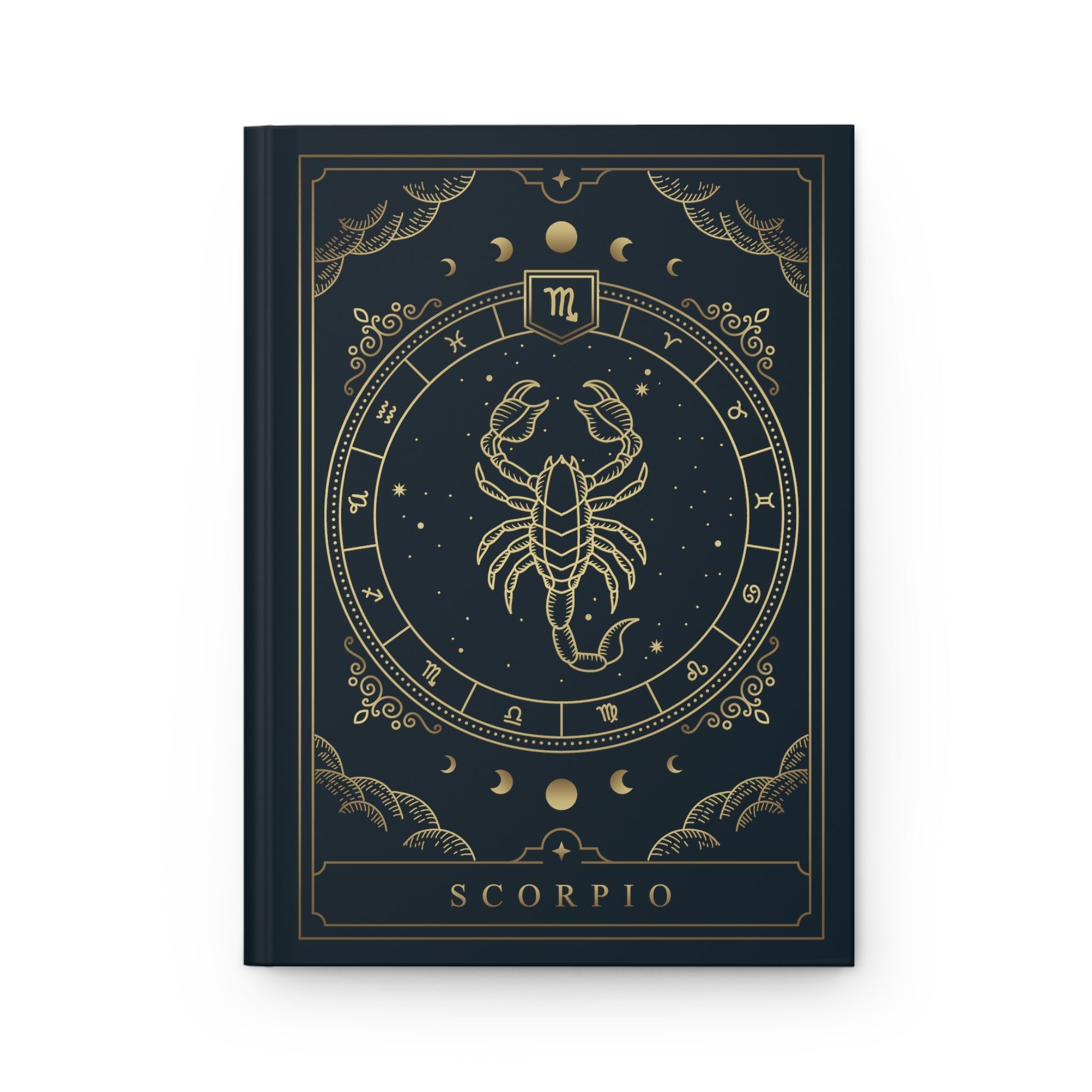 Scorpio Horoscope Zodiac Matte Hardcover Journal Rule Lined Pages for the Enigmatic Scorpio - FNKY ROOSTER DESIGNS