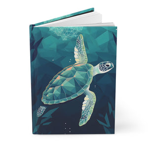 Sea Turtle Hard Cover Diary or Journal Sacred Geometric Design (Back to School / Gratitude / Manifesting Journal) - FNKY ROOSTER DESIGNS