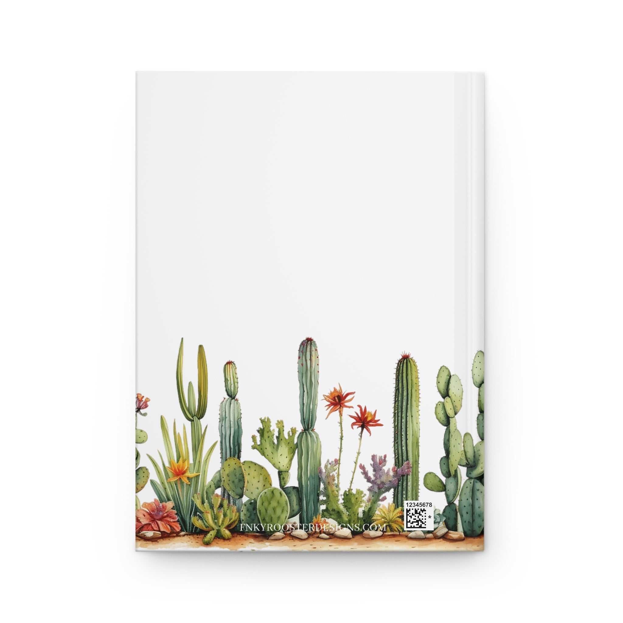Serene Cactus Oasis Hardcover Journal (Back to School / Gratitude / Manifesting Journal) - FNKY ROOSTER DESIGNS