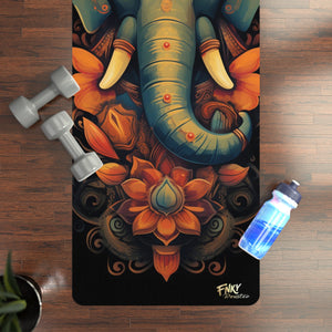 Spiritual Elephant Yoga Mat - 3mm Thick, Non - Slip Rubber Base, Microfiber Suede Surface - FNKY ROOSTER DESIGNS