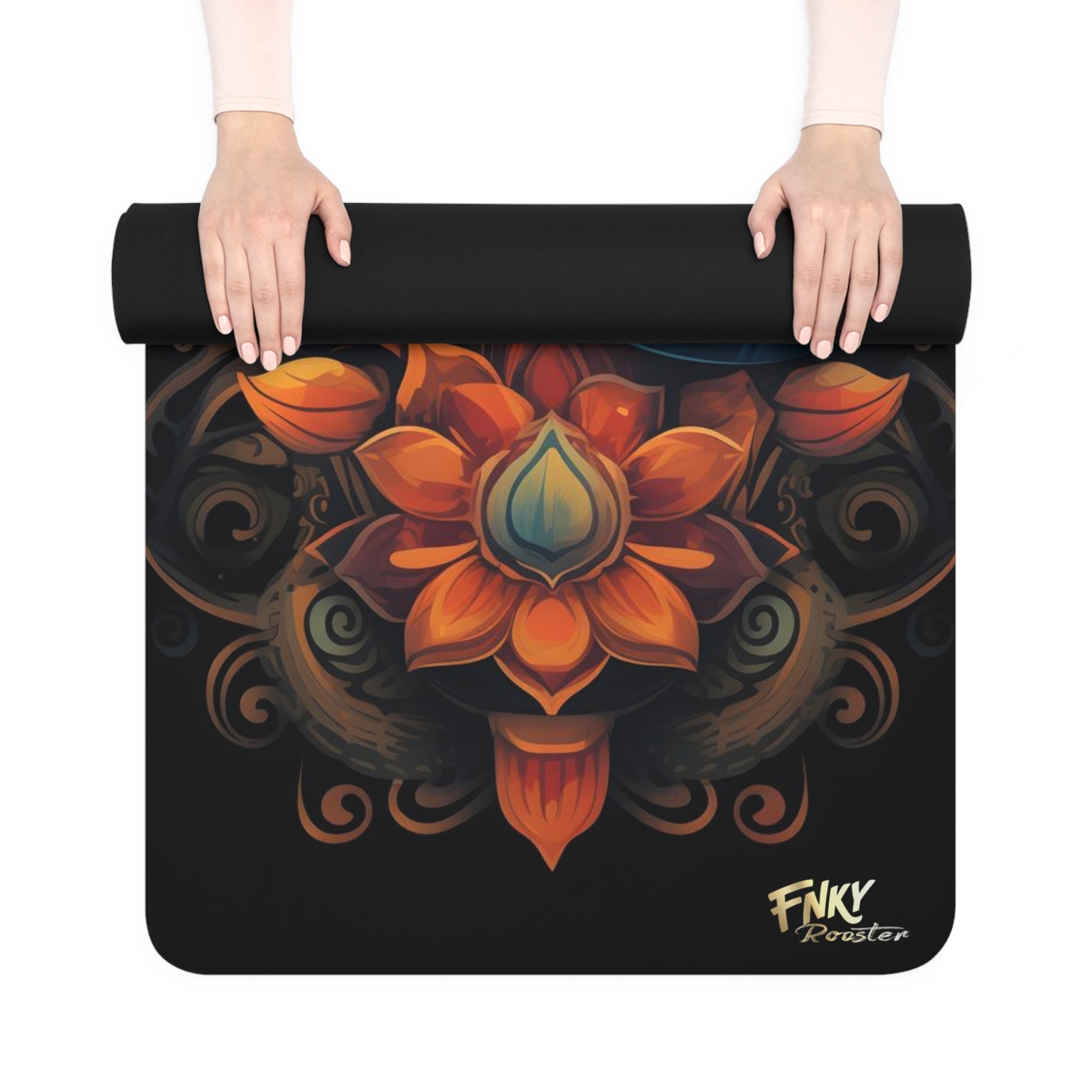 Spiritual Elephant Yoga Mat - 3mm Thick, Non - Slip Rubber Base, Microfiber Suede Surface - FNKY ROOSTER DESIGNS