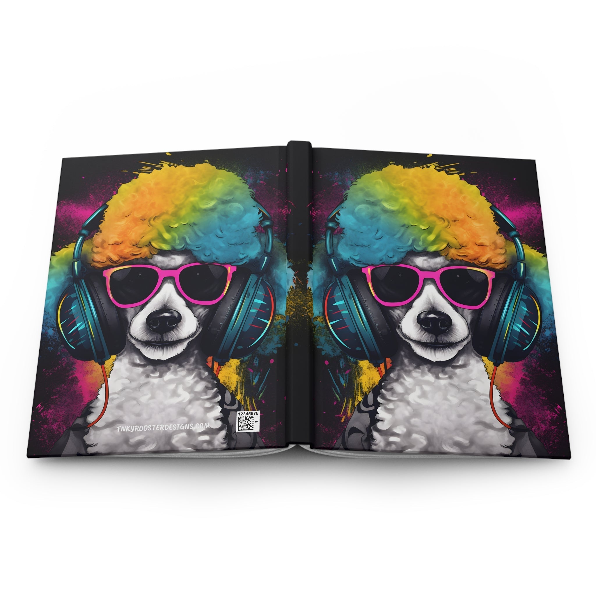 Street Chic Poodle Hardcover Journal Great gift for Dog lovers (Gratitude / Manifesting / Affirmation) - FNKY ROOSTER DESIGNS