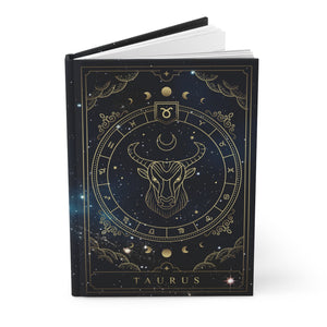 Taurus Horoscope Zodiac Matte Hardcover Journal – Rule Lined Pages for the Grounded Taurus - FNKY ROOSTER DESIGNS