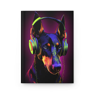 Tribal Doberman Alley Edge Hardcover Journal Great gift for Dog Lovers (Back to School / Gratitude / Manifesting Journal) - FNKY ROOSTER DESIGNS