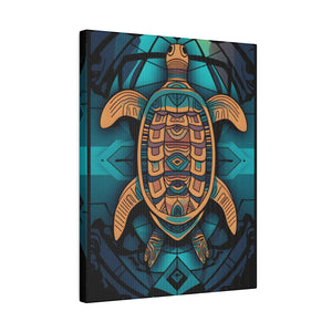 Tribal Sea Turtle Canvas Art .75" Canvas | 100% Cotton | Finely Textured | Wall Decor | Home Accent | Indoor Artwork | High - Quality Print | - FNKY ROOSTER DESIGNS