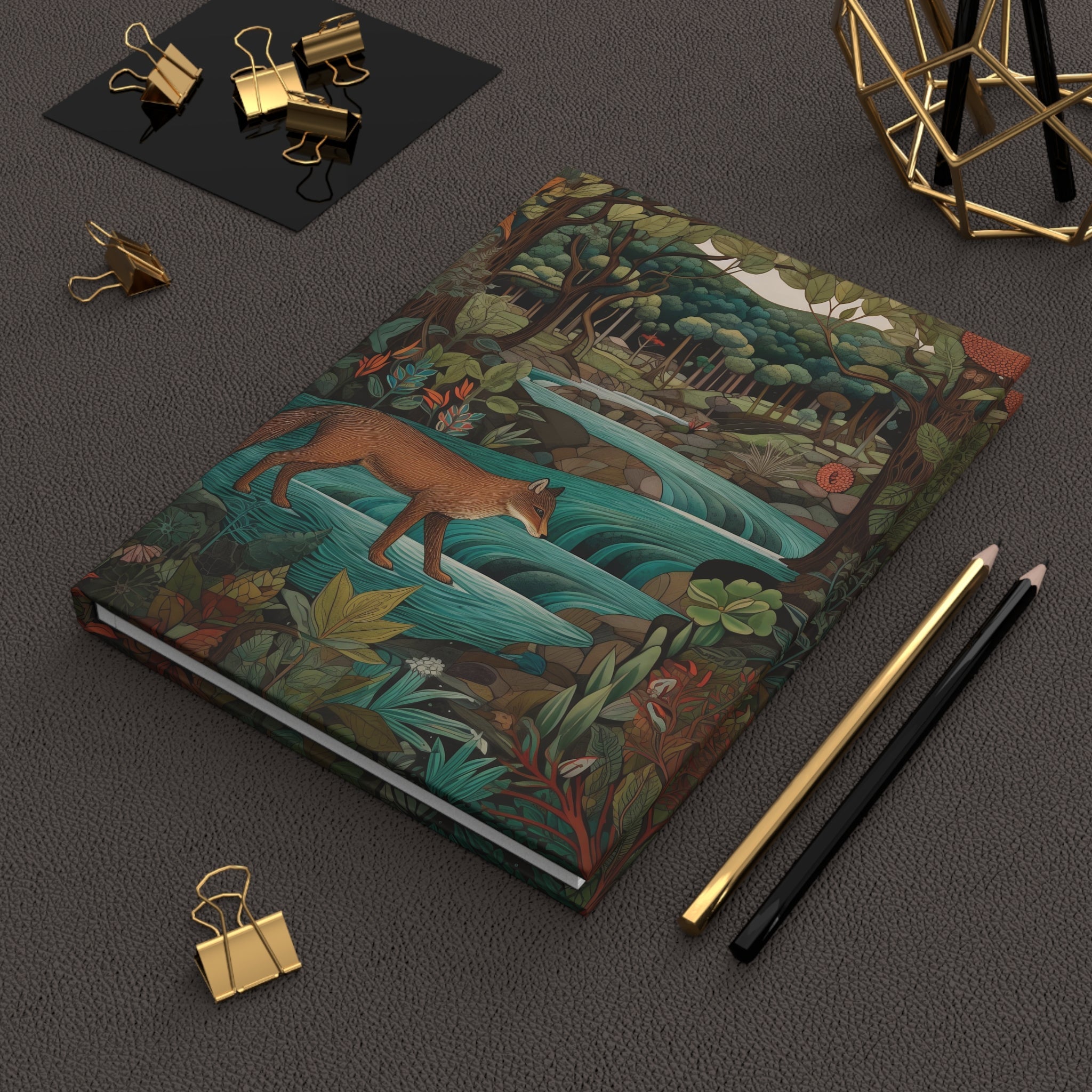 Woodland Fox Hardcover Journal - FNKY ROOSTER DESIGNS