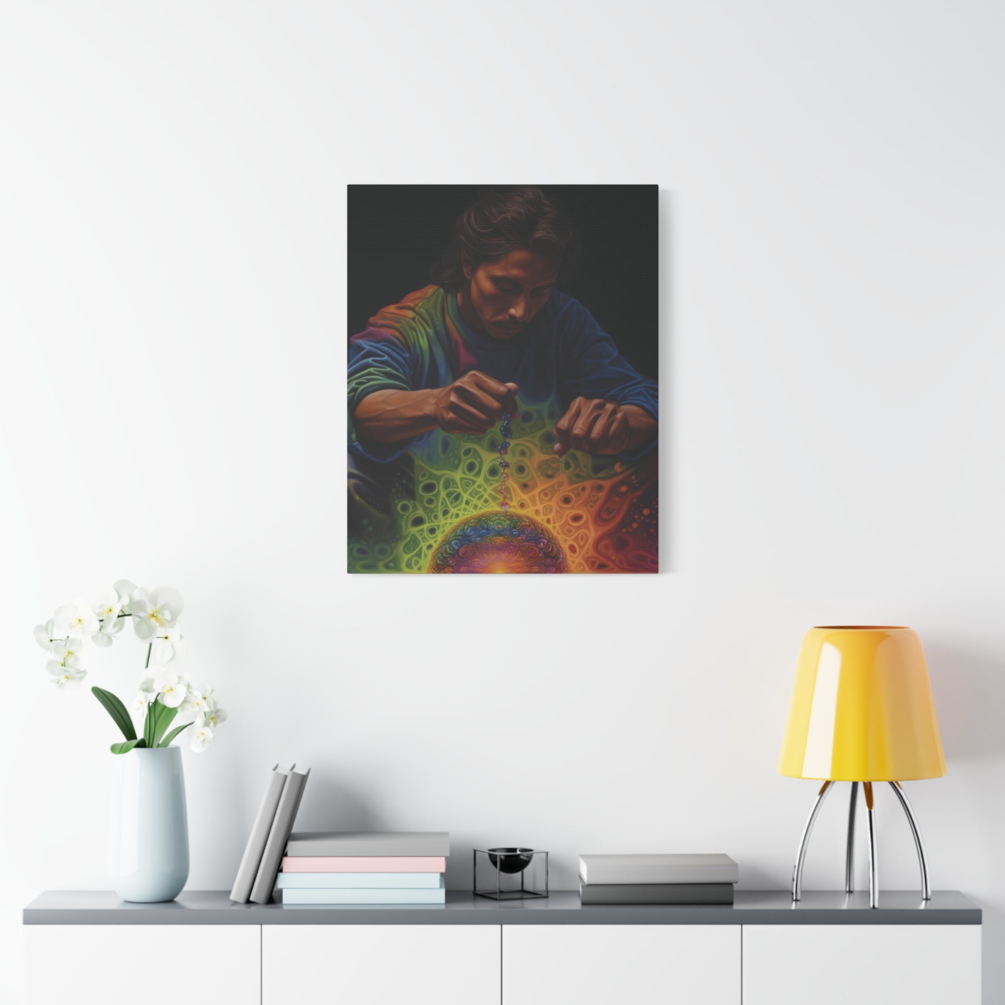 World Weaver Shaman Canvas Print - Spiritual Wall Art Canvas Stretched, 1.25'' - FNKY ROOSTER DESIGNS