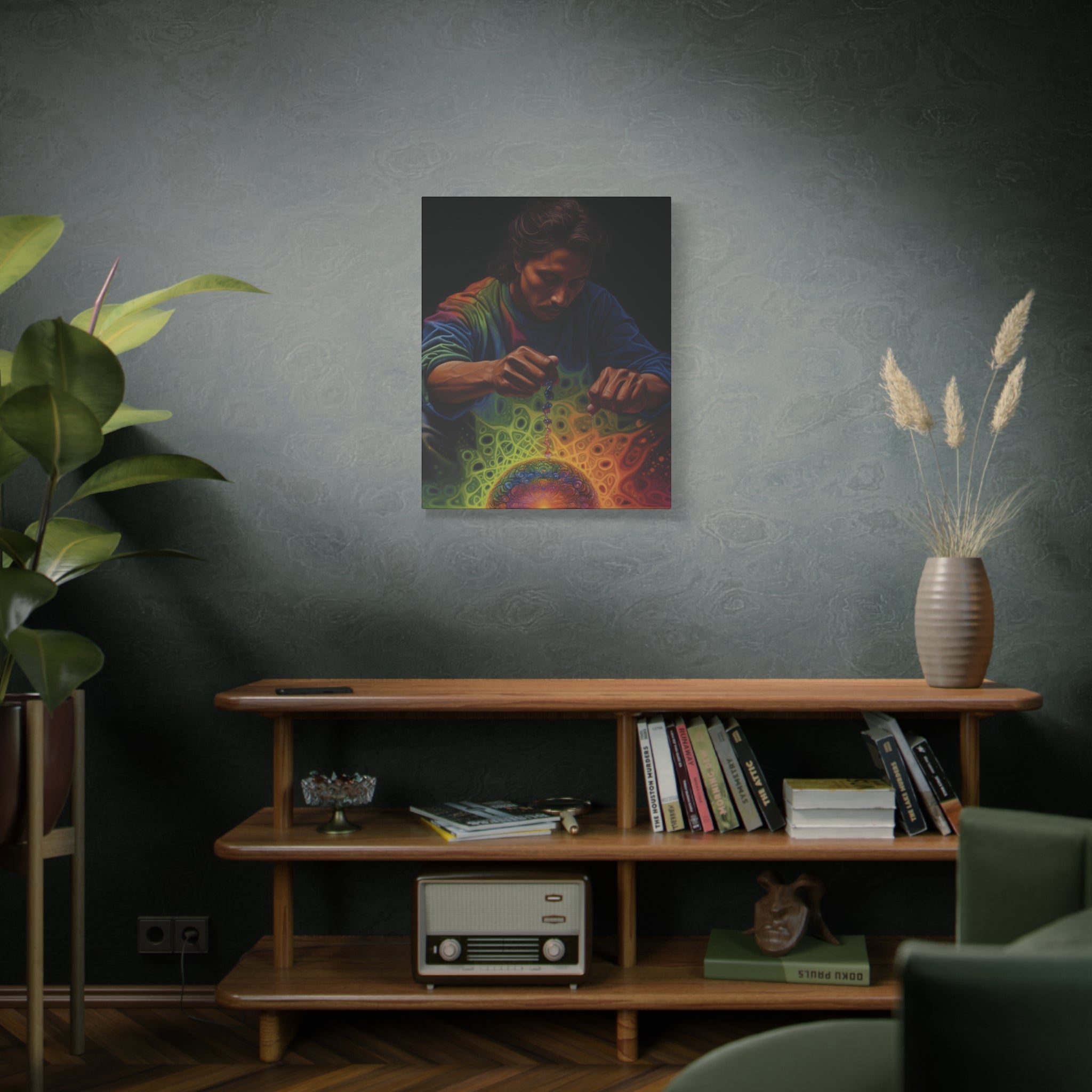 World Weaver Shaman Canvas Print - Spiritual Wall Art Canvas Stretched, 1.25'' - FNKY ROOSTER DESIGNS