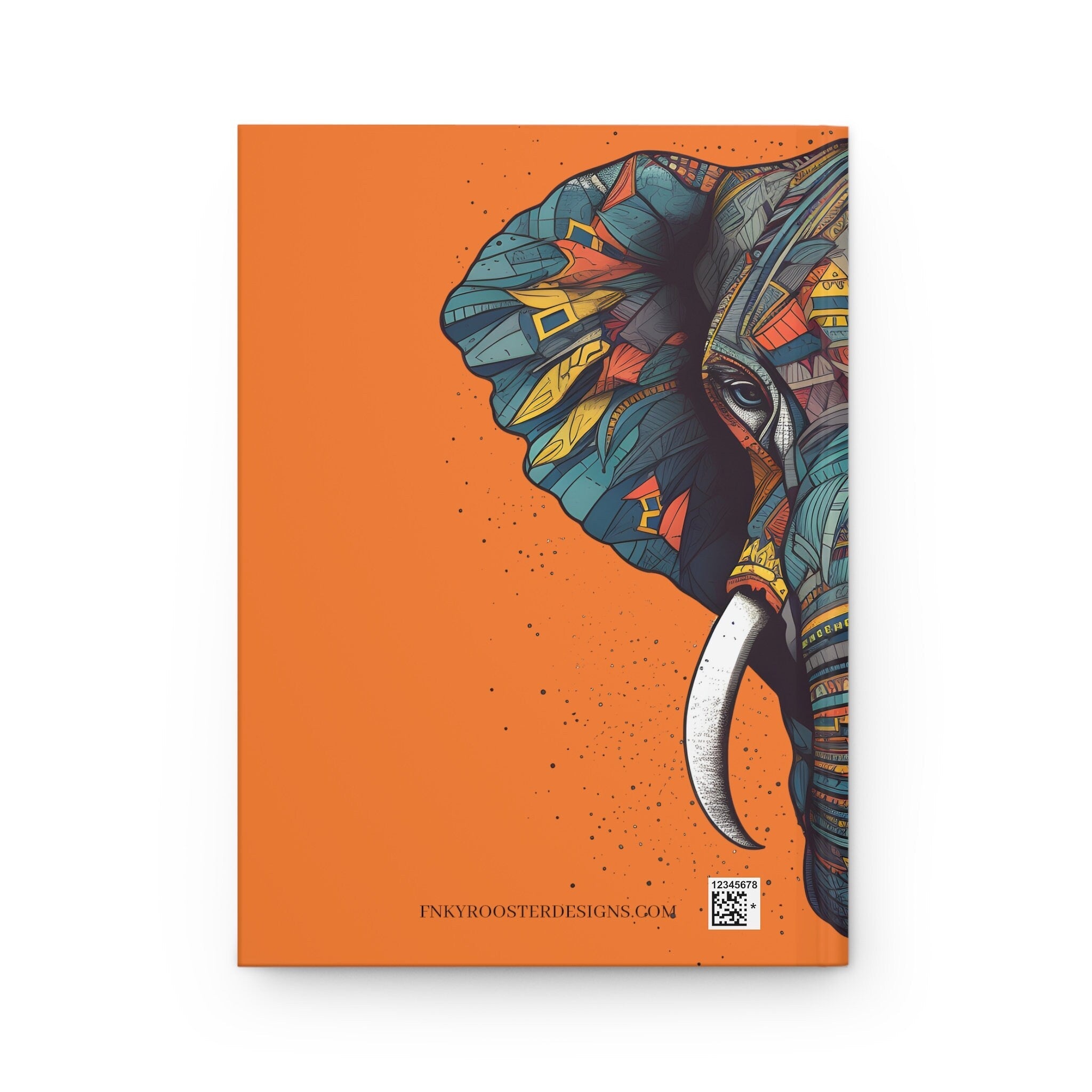Tribal Elephant Hardcover Journal Great Gift Idea (Back to School / Gratitude / Manifesting Journal) - FNKY ROOSTER DESIGNS