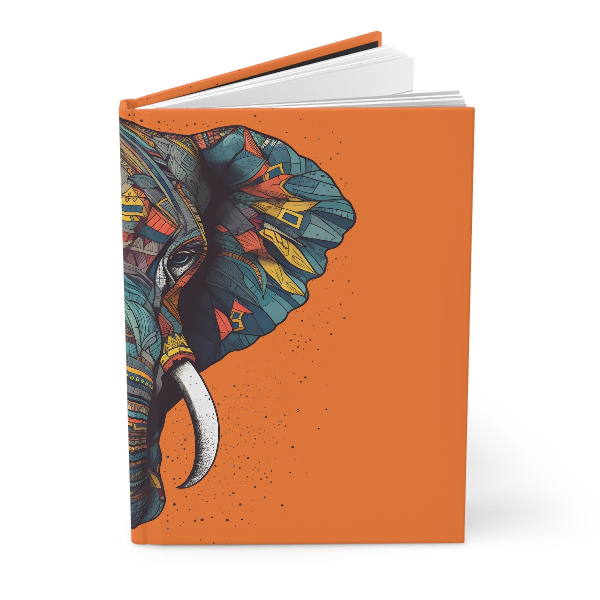 Tribal Elephant Hardcover Journal Great Gift Idea (Back to School / Gratitude / Manifesting Journal) - FNKY ROOSTER DESIGNS